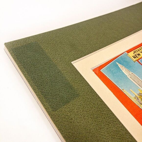 MCM Monarchs of New York City Vintage Postcard Double Matted - Picture 7 of 7